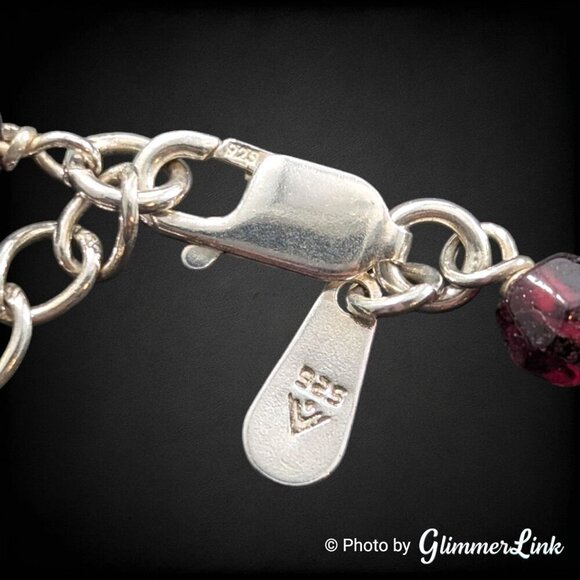 Silpada Garnet Sterling Silver Faceted Beaded Necklace - Picture 10 of 11